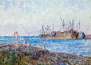 Frederick Mccubbin Ships, Williamstown by Frederick McCubbin oil painting on canvas